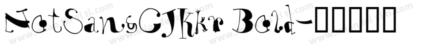NotSansCJKkr Bold字体转换